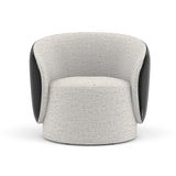 White Chenille Swivel Chair | Caracole Cuff