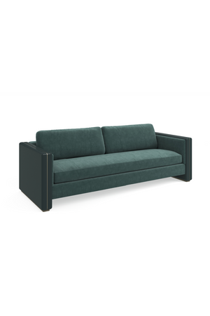 Green Velvet Square-Armed Sofa | Caracole Gelee | Oroa.com