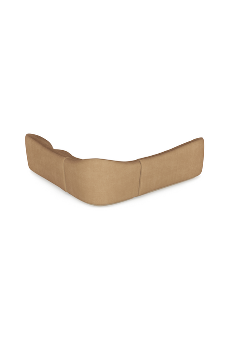 Light Brown Velvet Sectional Sofa | Caracole Kalahari | Oroa.com