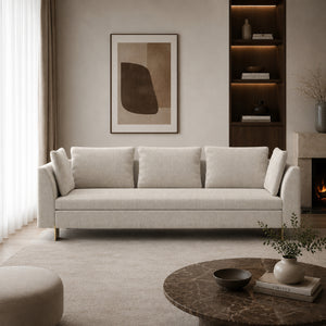   White Chenille Sofa | Oroa.com