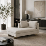 White Chenille Chaise Lounge | Caracole Altura