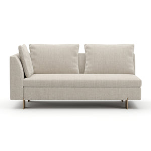   White Chenille Loveseat | Oroa.com