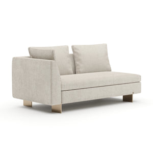   White Chenille Loveseat | Oroa.com