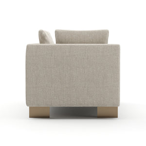   White Chenille Loveseat | Oroa.com