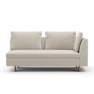   White Chenille Loveseat | Oroa.com
