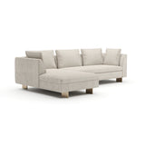 White Chenille Sofa with Chaise | Caracole Altura