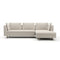 White Chenille Sofa with Chaise – Altura – front view