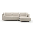 White Chenille Sofa with Chaise – Altura – front view