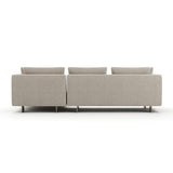 White Chenille Sofa with Chaise | Caracole Altura