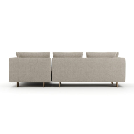 White Chenille Sofa with Chaise | Caracole Altura
