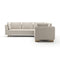 White Chenille Sectional Sofa L – Altura – front view