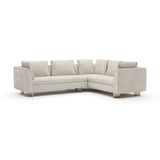 White Chenille Sectional Sofa S | Caracole Altura