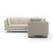 White Chenille Sectional Sofa S – Altura – front view
