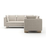 White Chenille Sectional Sofa S | Caracole Altura