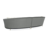 Gray Velvet Right-Armed Loveseat | Caracole Three's Company