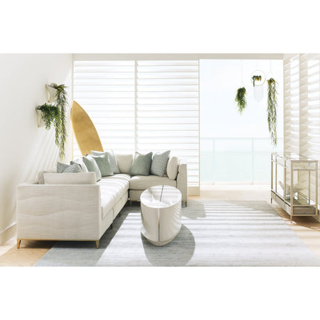 Wavy Quilted Armless Lounge Chair | Caracole Under Currents