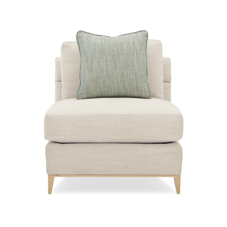 Wavy Quilted Armless Lounge Chair | Caracole Under Currents