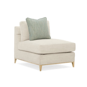 Wavy Quilted Armless Lounge Chair – Under Currents – front view