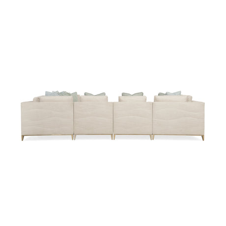 Wavy Quilted Armless Lounge Chair | Caracole Under Currents