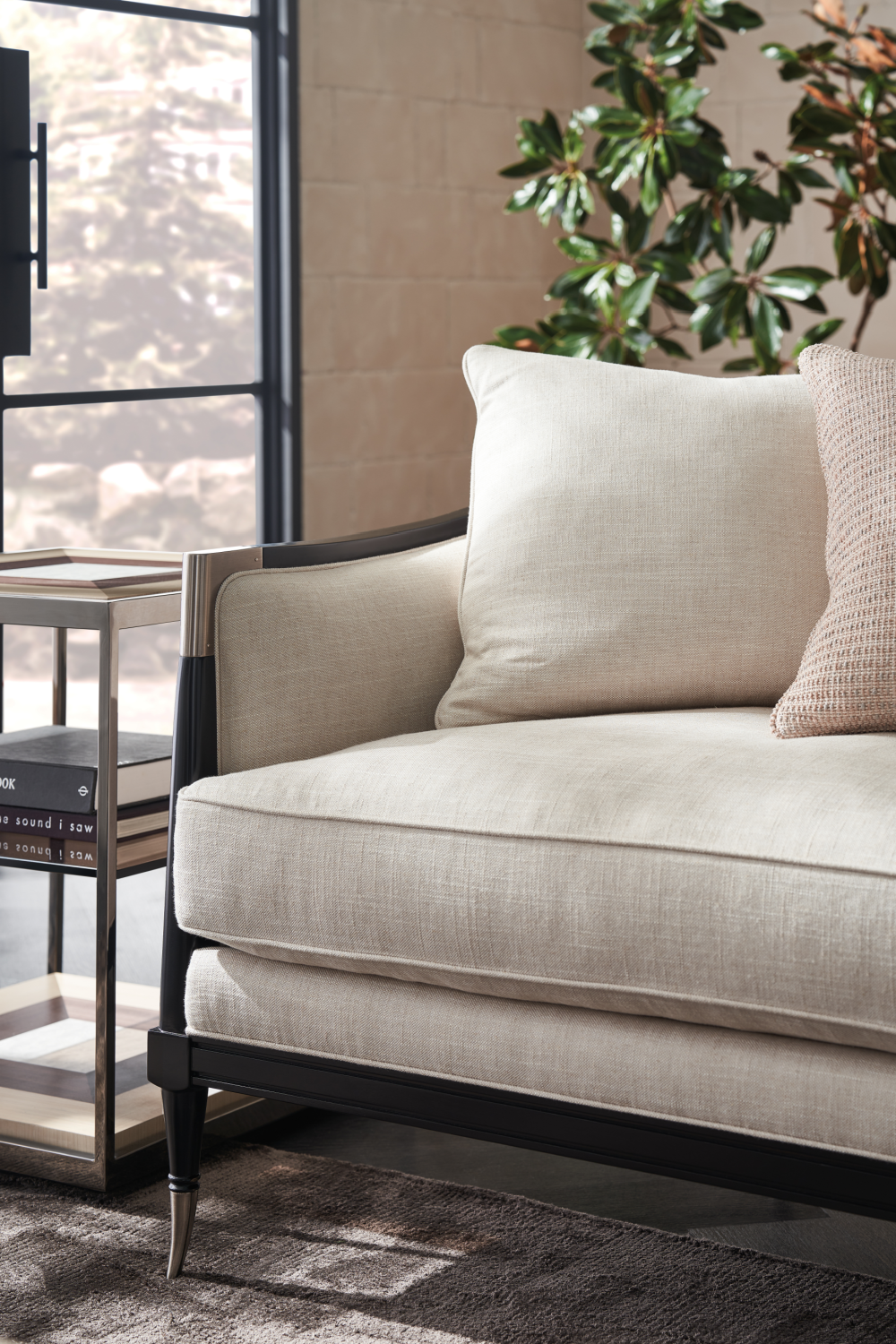 Ivory Linen Sofa | Caracole Splash Of Flash