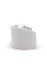 Light Gray Curved Sofa | Caracole Ahead Of The Curve | Oroa.com