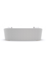 Light Gray Curved Sofa | Caracole Ahead Of The Curve | Oroa.com