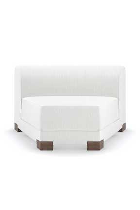 White Chenille Modular Chair | Caracole Lounge Around | Oroa.com