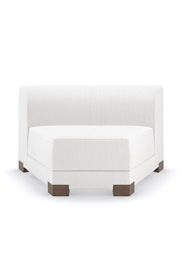 White Chenille Modular Chair | Caracole Lounge Around | Oroa.com
