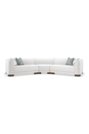 White Chenille Modular Chair | Caracole Lounge Around | Oroa.com