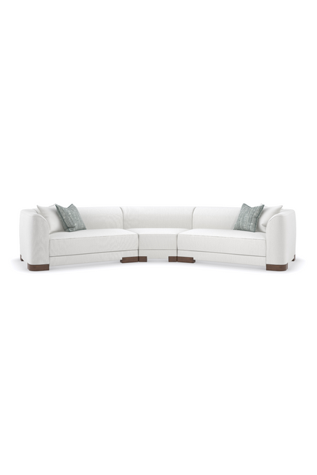 White Chenille Modular Chair | Caracole Lounge Around | Oroa.com