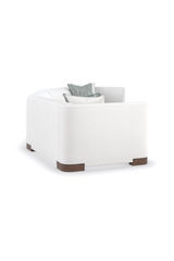 White Chenille Modular Chair | Caracole Lounge Around | Oroa.com