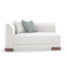 White Chenille Modular Chair | Caracole Lounge Around | Oroa.com