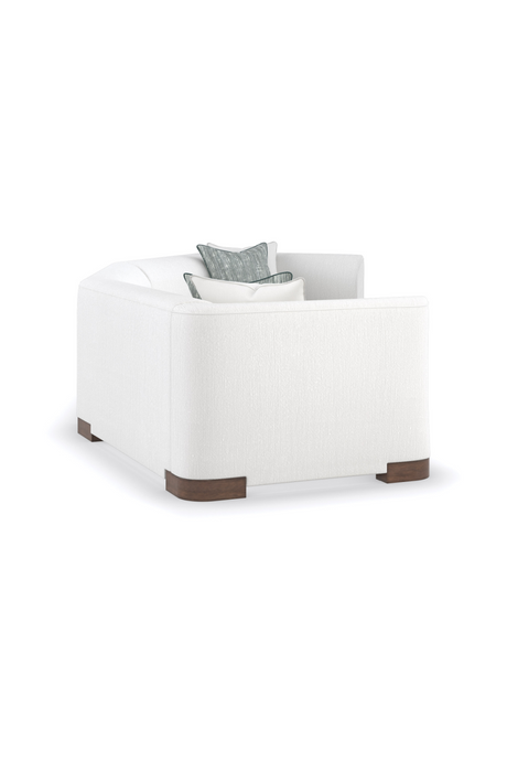 White Chenille Modular Chair | Caracole Lounge Around | Oroa.com
