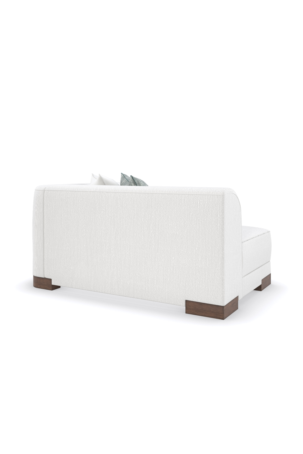 White Chenille Modular Chair | Caracole Lounge Around | Oroa.com
