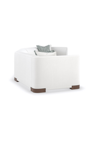 White Chenille Modular Chair | Caracole Lounge Around | Oroa.com