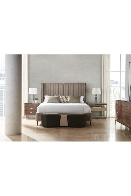 Faceted Modern Ottoman | Caracole Gemini | Oroa.com