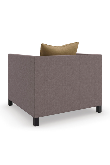 Brown Linen Lounge Chair | Caracole Tuxedo | Oroa.com