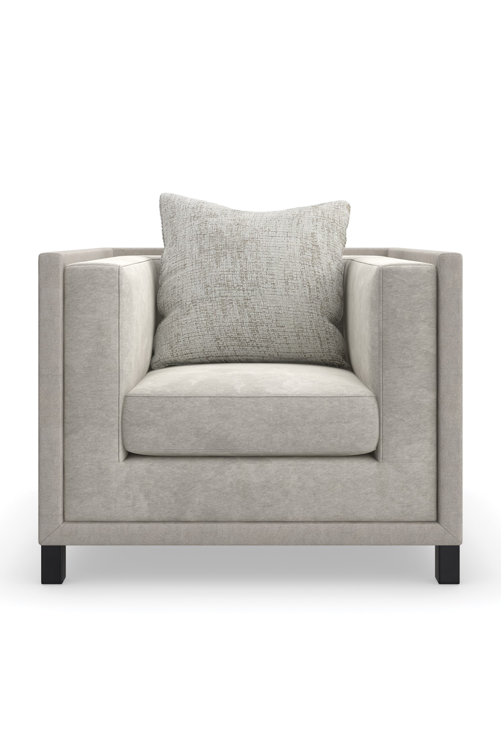 Light Gray Lounge Chair | Caracole Tuxedo | Oroa.com