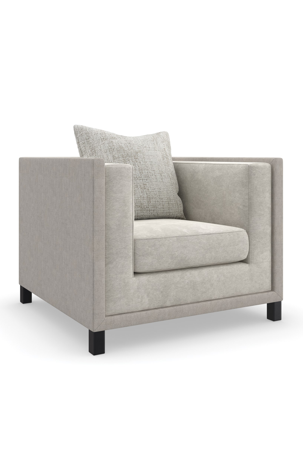 Light Gray Lounge Chair | Caracole Tuxedo | Oroa.com