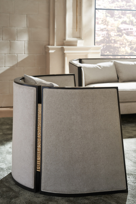 Gray Modern Lounge Chair | Caracole Cut Away