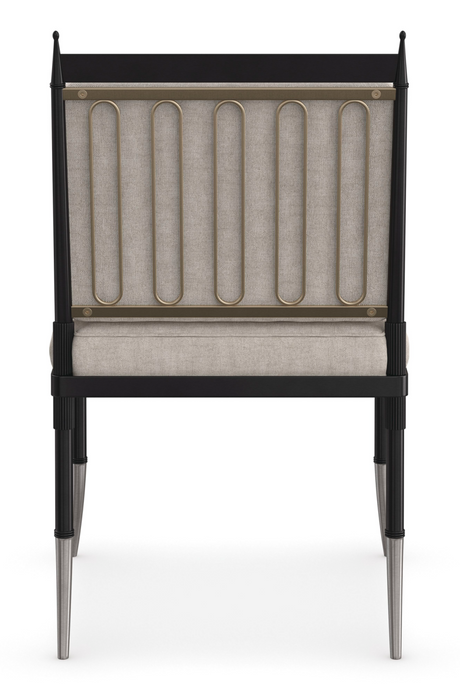 Beige Linen Buttoned Chair | Caracole Athena | Oroa.com