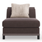 Brown Upholstered Sectional Chair | Caracole Tuxedo | Oroa.com