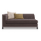 Brown Upholstered Sectional Chair | Caracole Tuxedo | Oroa.com
