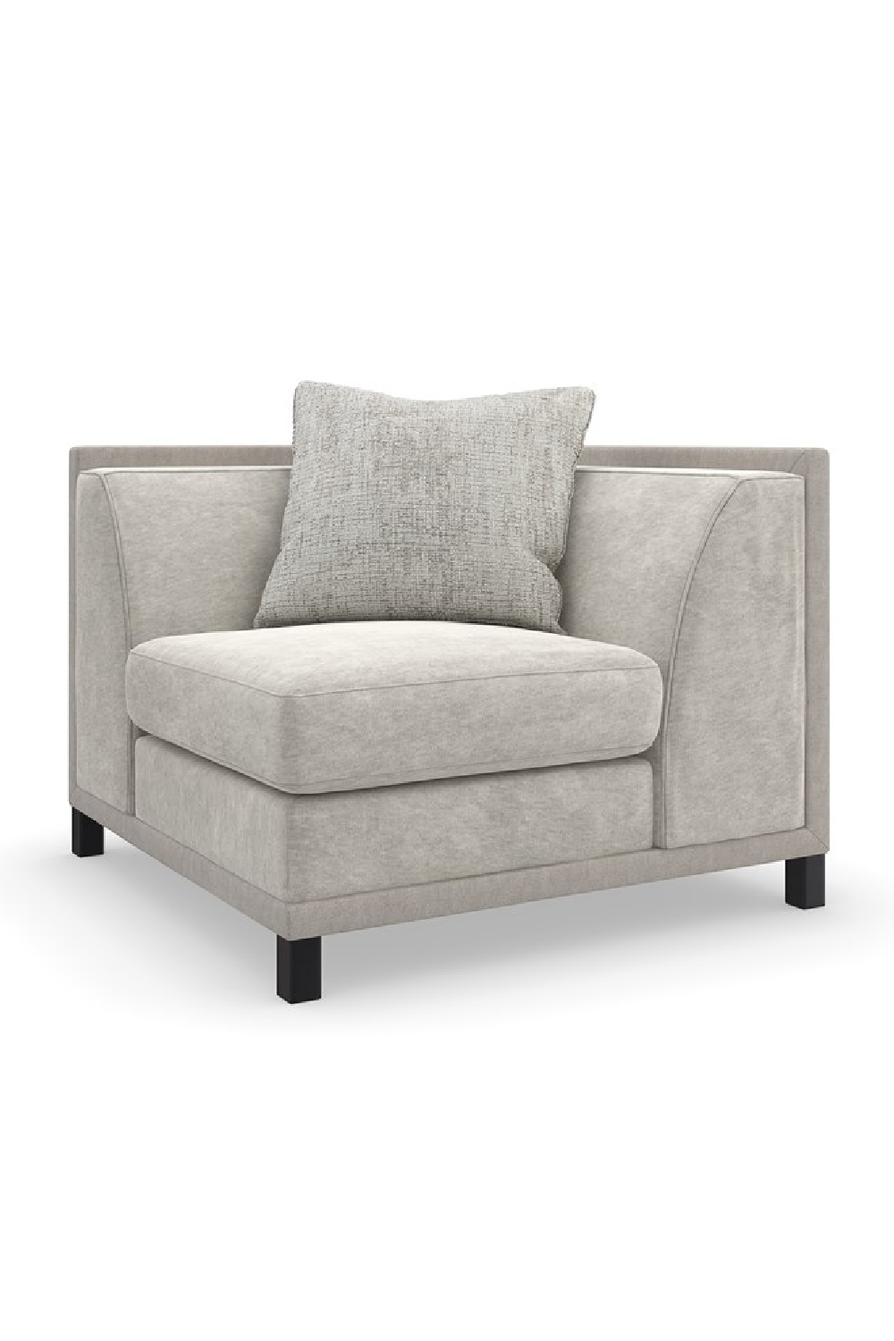 Light Gray Sectional Chair | Caracole Tuxedo | Oroa.com