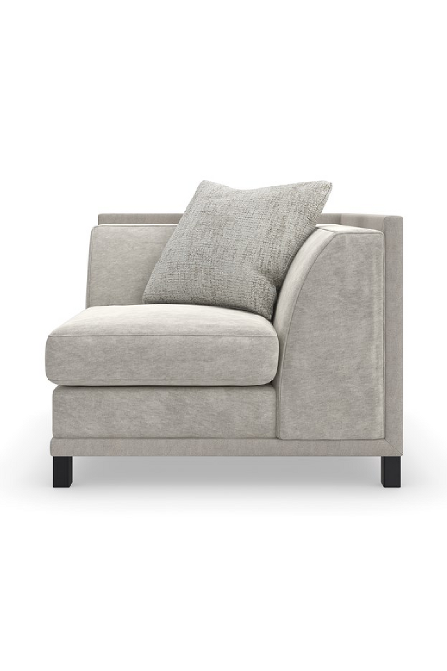 Right-side view of chair with pillow