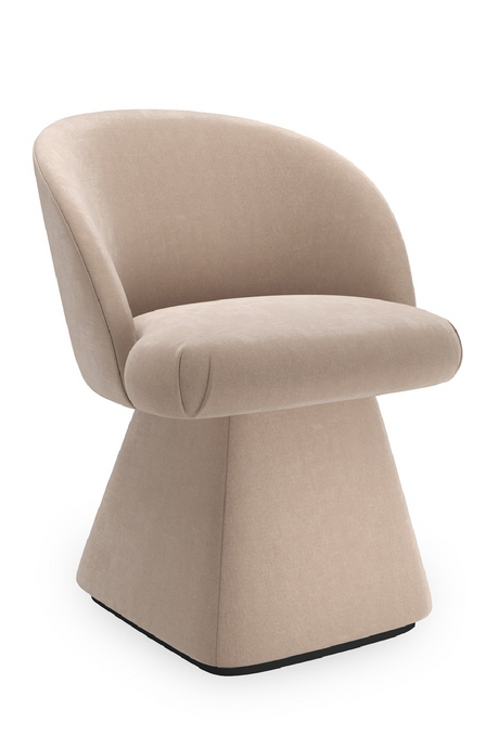 Taupe Velvet Swivel Chair | Caracole Vuelta | Oroa.com