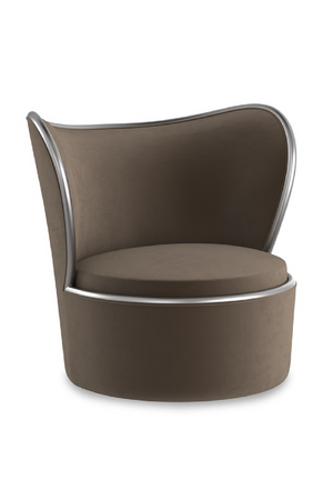 Dark Taupe Swivel Chair | Caracole Mariposa | Oroa.com