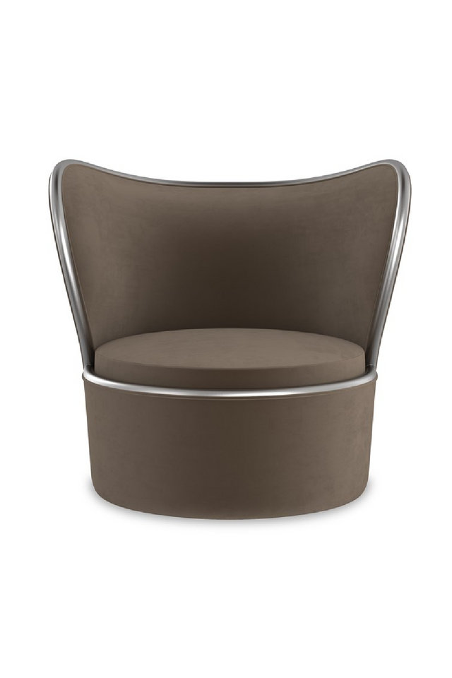 Dark Taupe Swivel Chair | Caracole Mariposa | Oroa.com