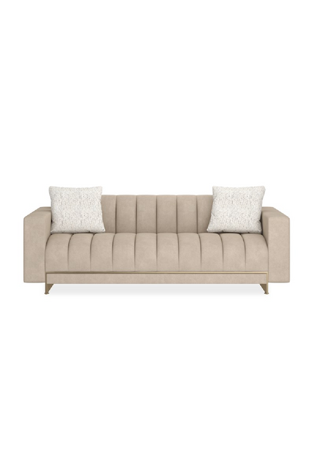 Cream Channel-Tufted Sofa | Caracole Well Balanced | Oroa.com