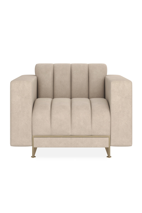 Cream Channeled Lounge Chair | Caracole Well Balanced | Oroa.com